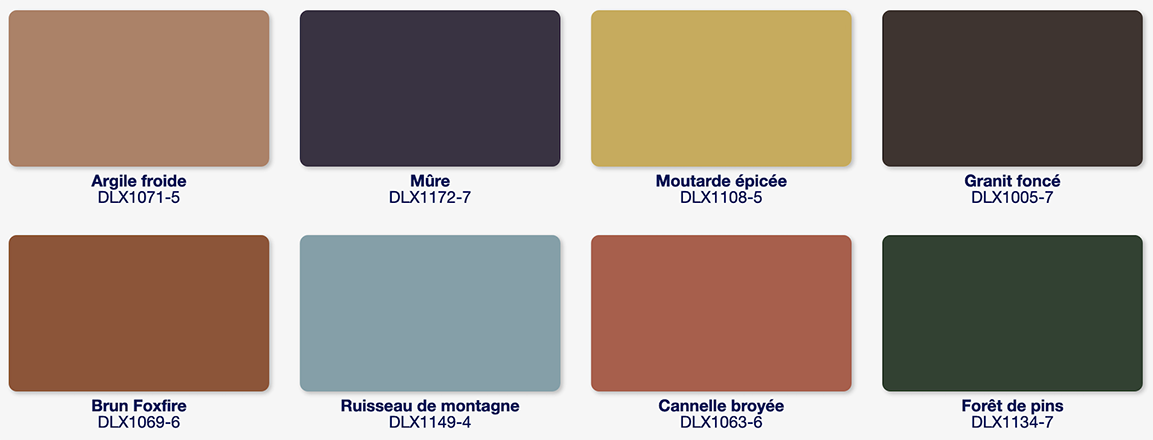 Échantillons de couleurs de peinture Origines Dulux pour 2023